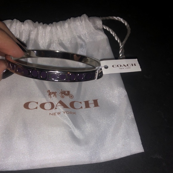 ๐ NEW with tags ๐ Coach signature purple bangle - Picture 1 of 5
